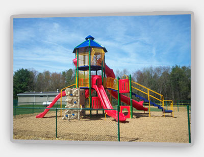 Completed playground installation